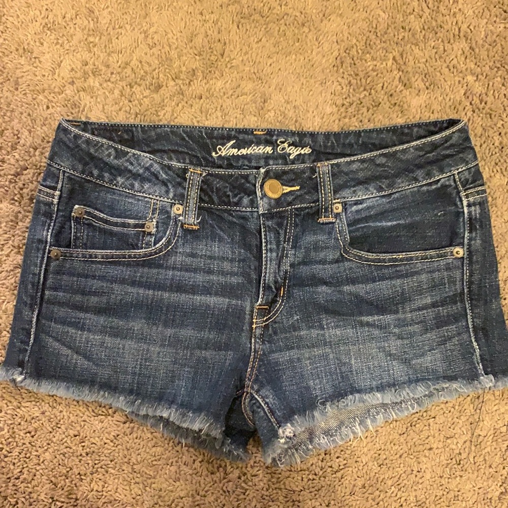 American Eagle Stretch Denim Shortie Shorts